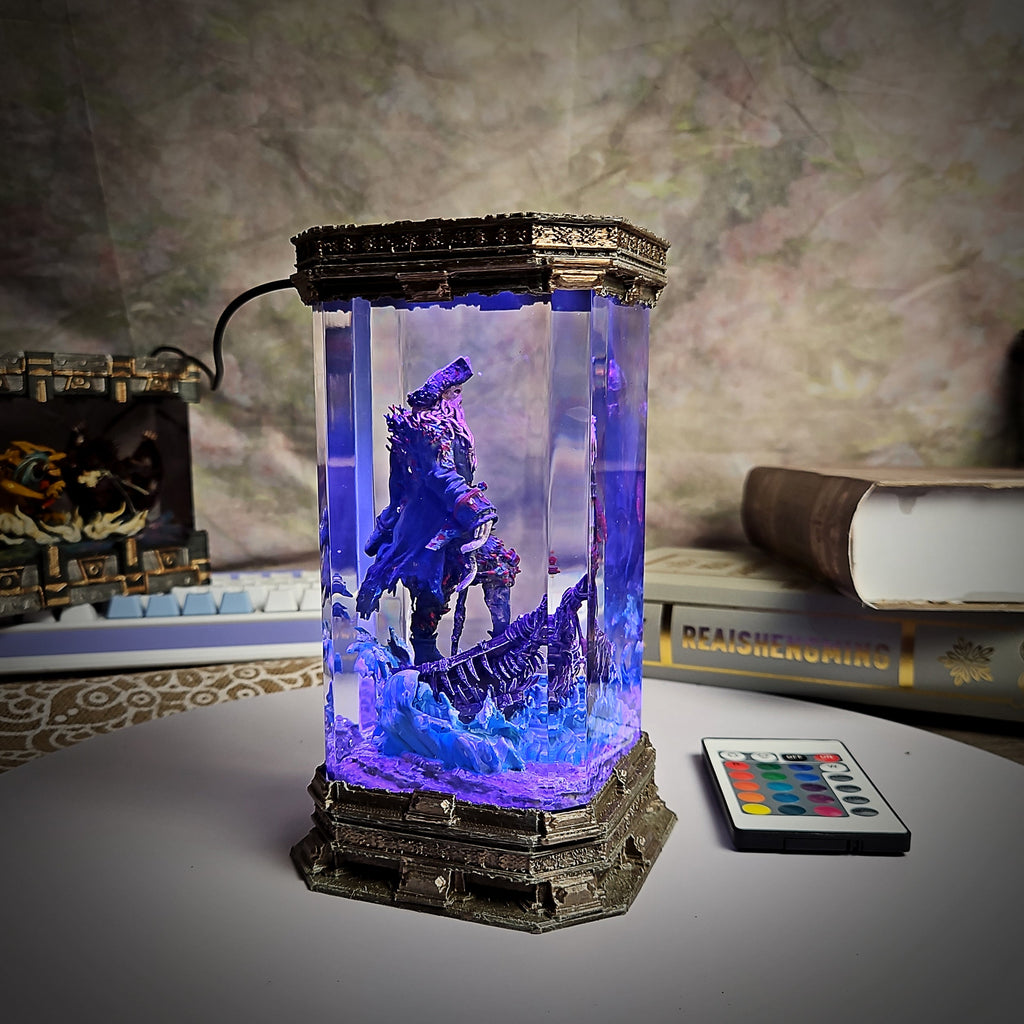 Davy Jones Resin Lamp - handmade resin lamp