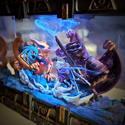 NARUTO vs SASUKE – Final Battle Resin Lamp - handmade resin lamp