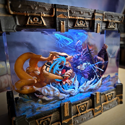 NARUTO vs SASUKE – Final Battle Resin Lamp - handmade resin lamp