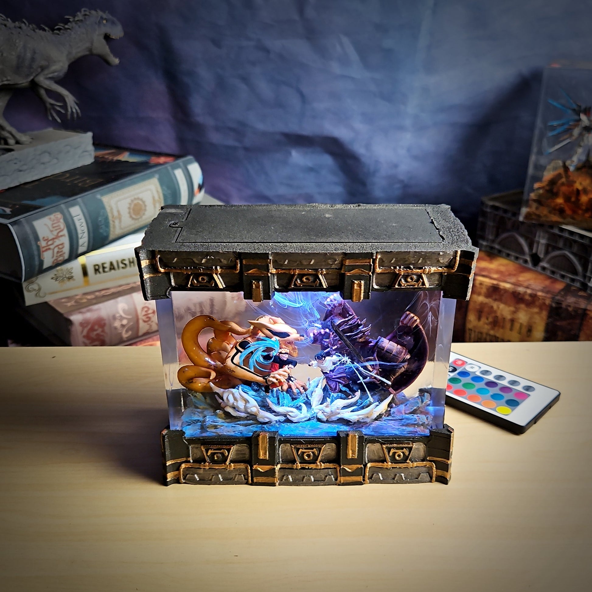 NARUTO vs SASUKE – Final Battle Resin Lamp - handmade resin lamp