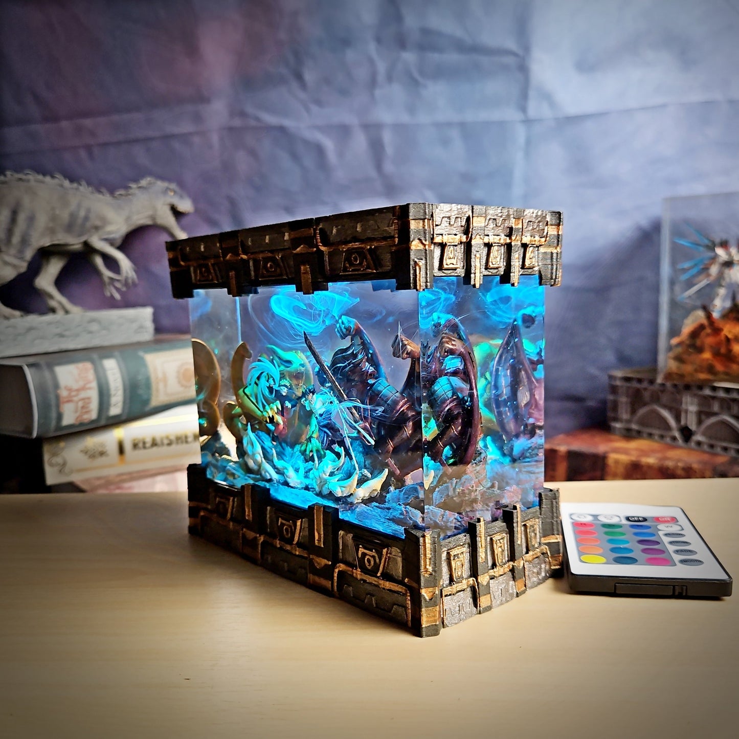NARUTO vs SASUKE – Final Battle Resin Lamp - handmade resin lamp