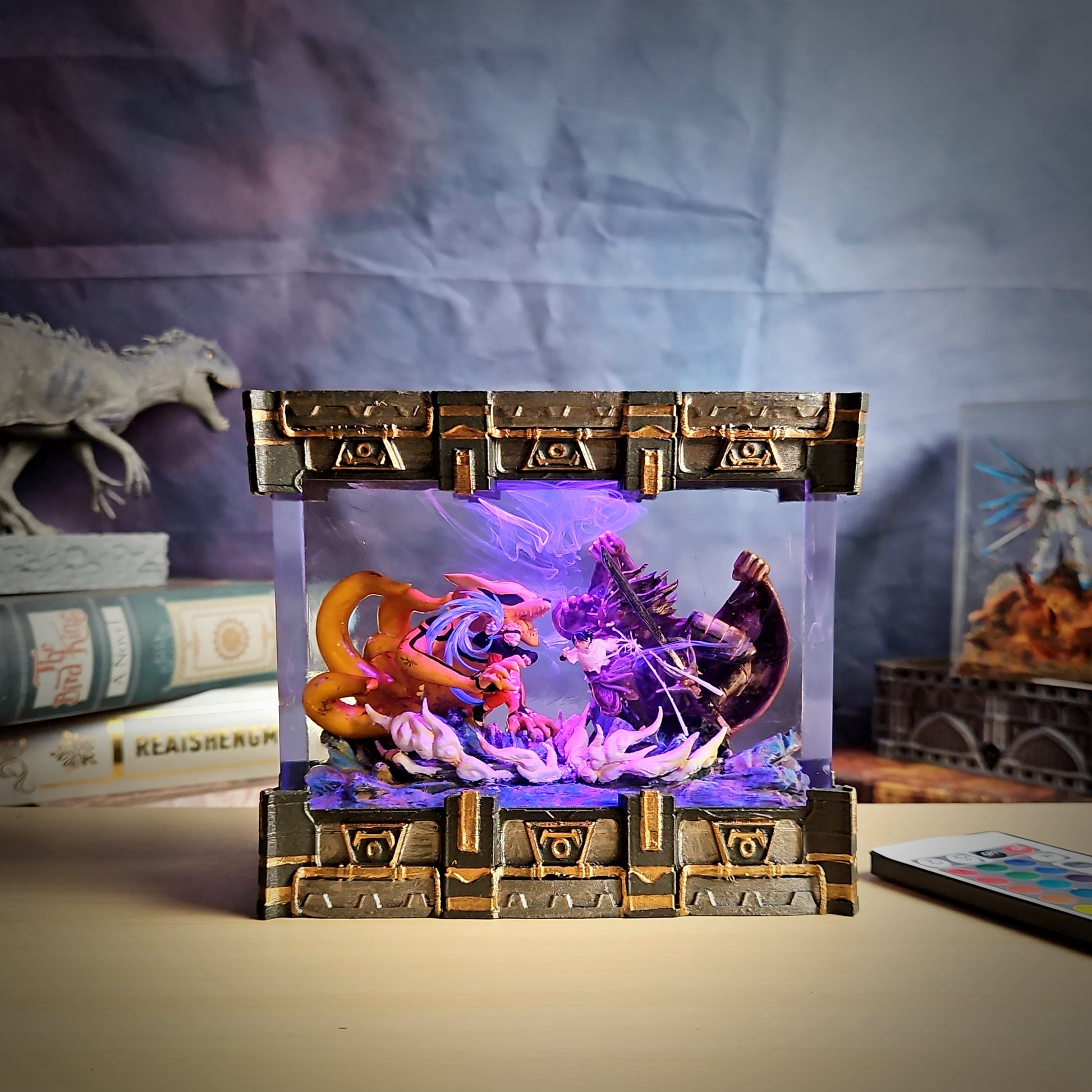 NARUTO vs SASUKE – Final Battle Resin Lamp - handmade resin lamp