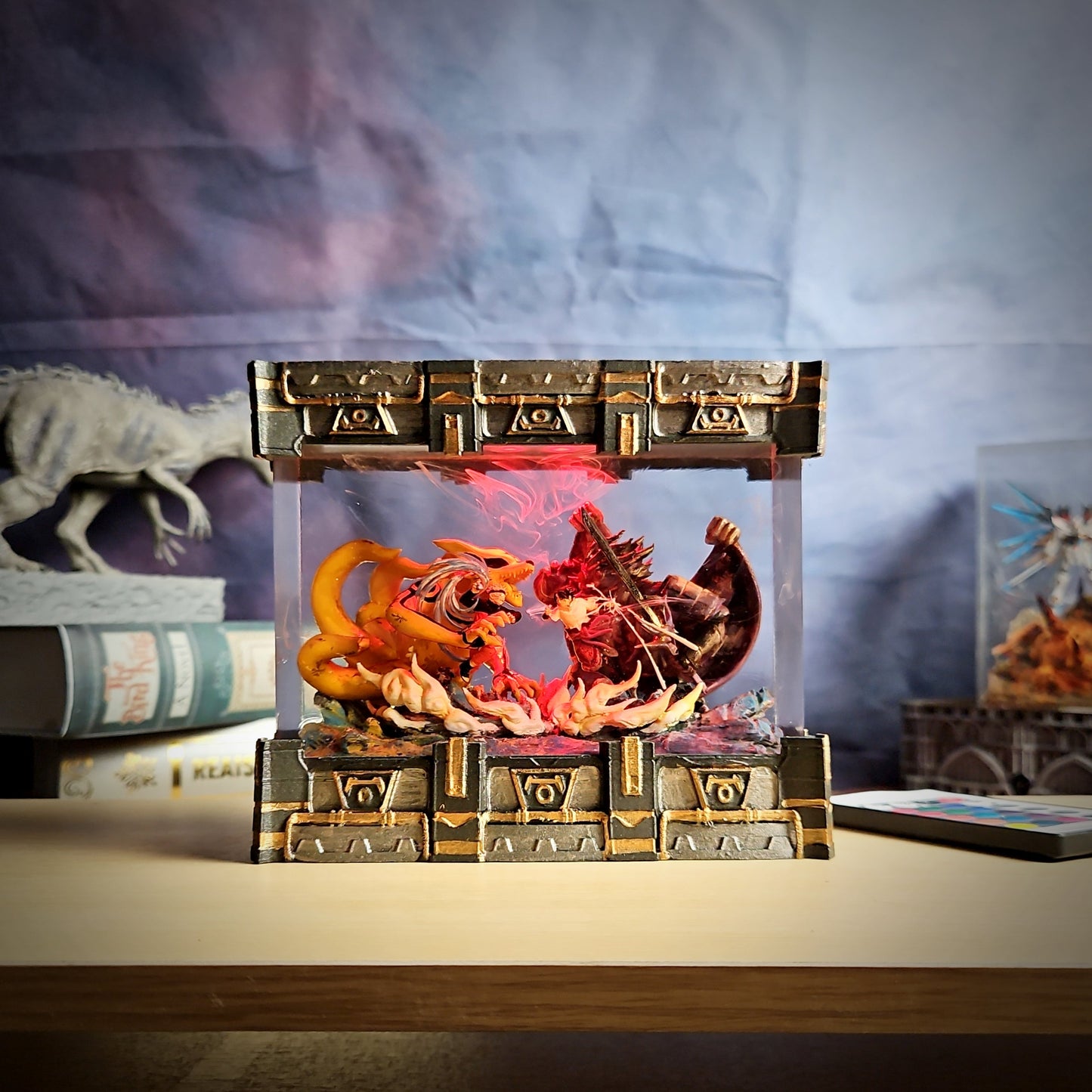 NARUTO vs SASUKE – Final Battle Resin Lamp - handmade resin lamp