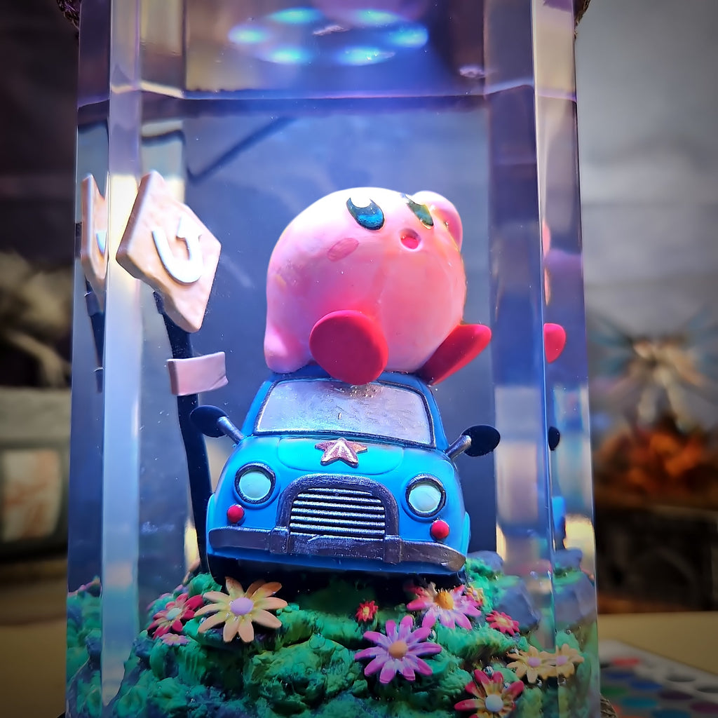 Kirby Resin Lamp - handmade resin lamp