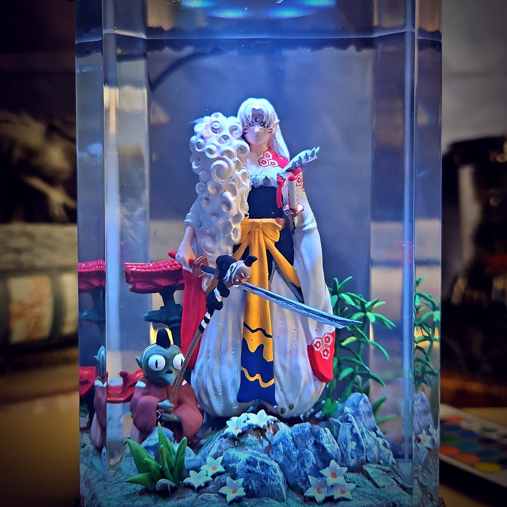 Sesshomaru Resin Lamp - handmade resin lamp