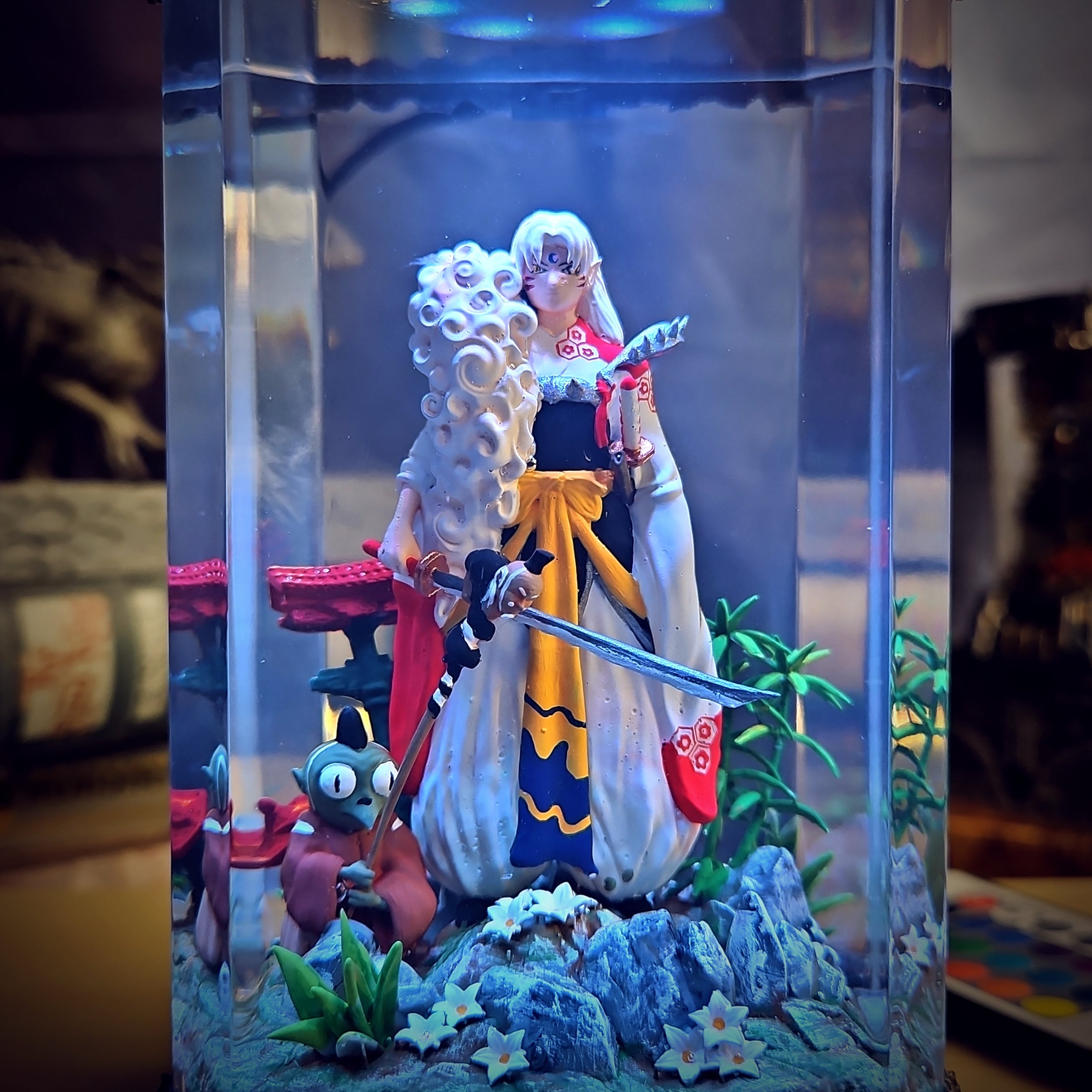 Sesshomaru Resin Lamp - handmade resin lamp