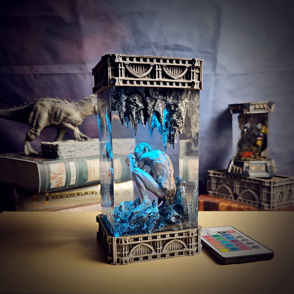 GOLUM - handmade resin lamp