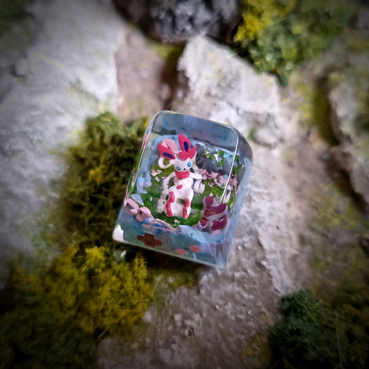 Sylveon Keycap - handmade resin keycap