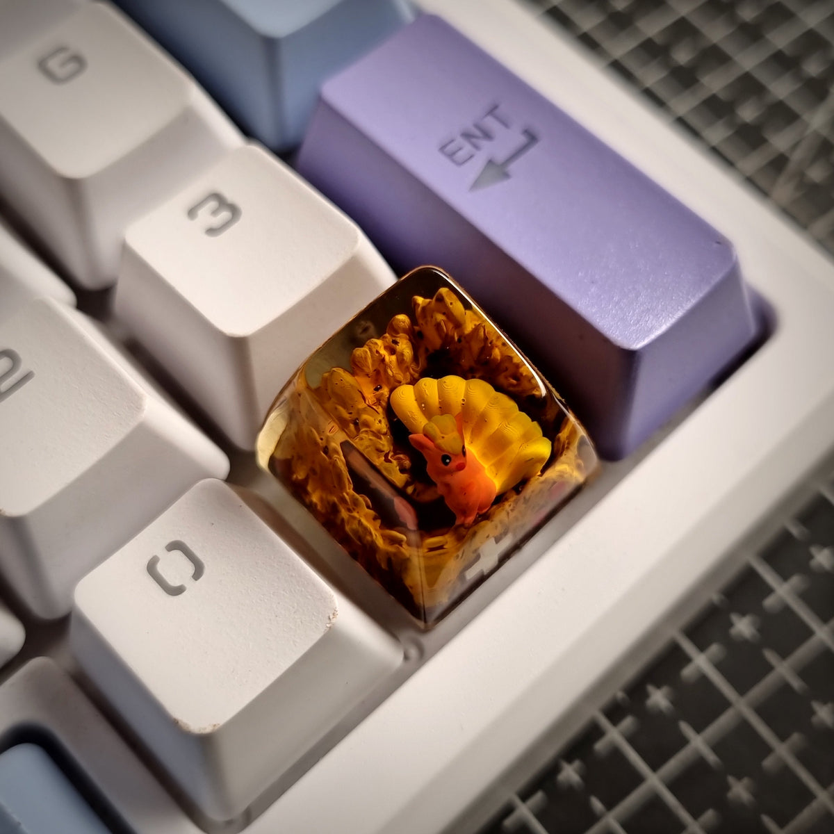 Vulpix New Keycaps - handmade resin keycap