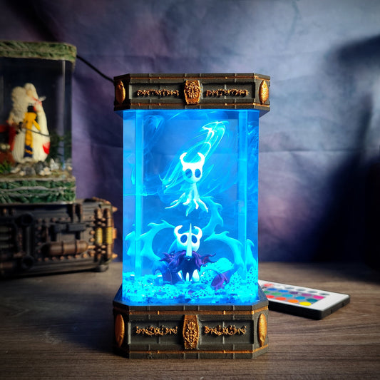 Hollow Knight Resin Lamp V1 – Battle Pose - handmade resin lamp