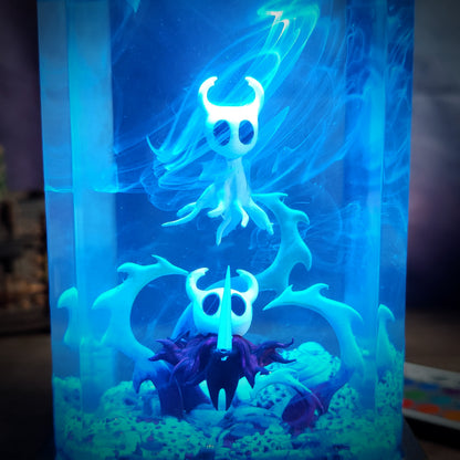 Hollow Knight Resin Lamp V1 – Battle Pose - handmade resin lamp