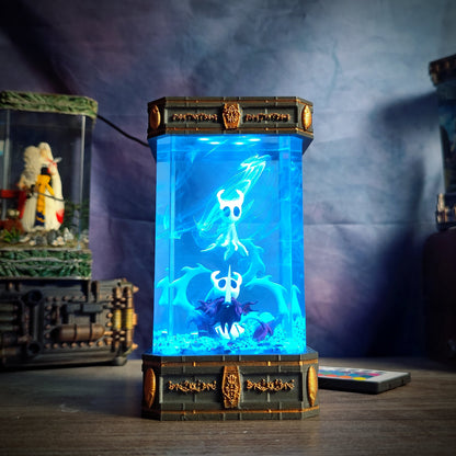 Hollow Knight Resin Lamp V1 – Battle Pose - handmade resin lamp