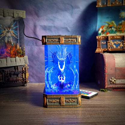 Hollow Knight Resin Lamp V2 – Battle Pose - handmade resin lamp