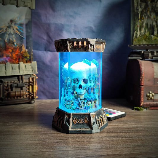 Skull Hexagon Resin Lamp - handmade resin lamp