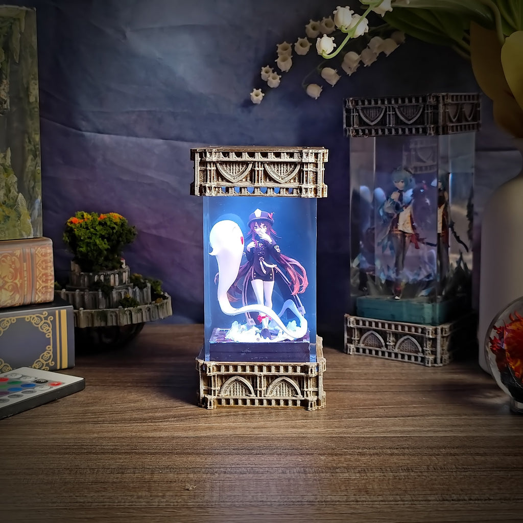 Hu Tao Resin Lamp - handmade resin lamp