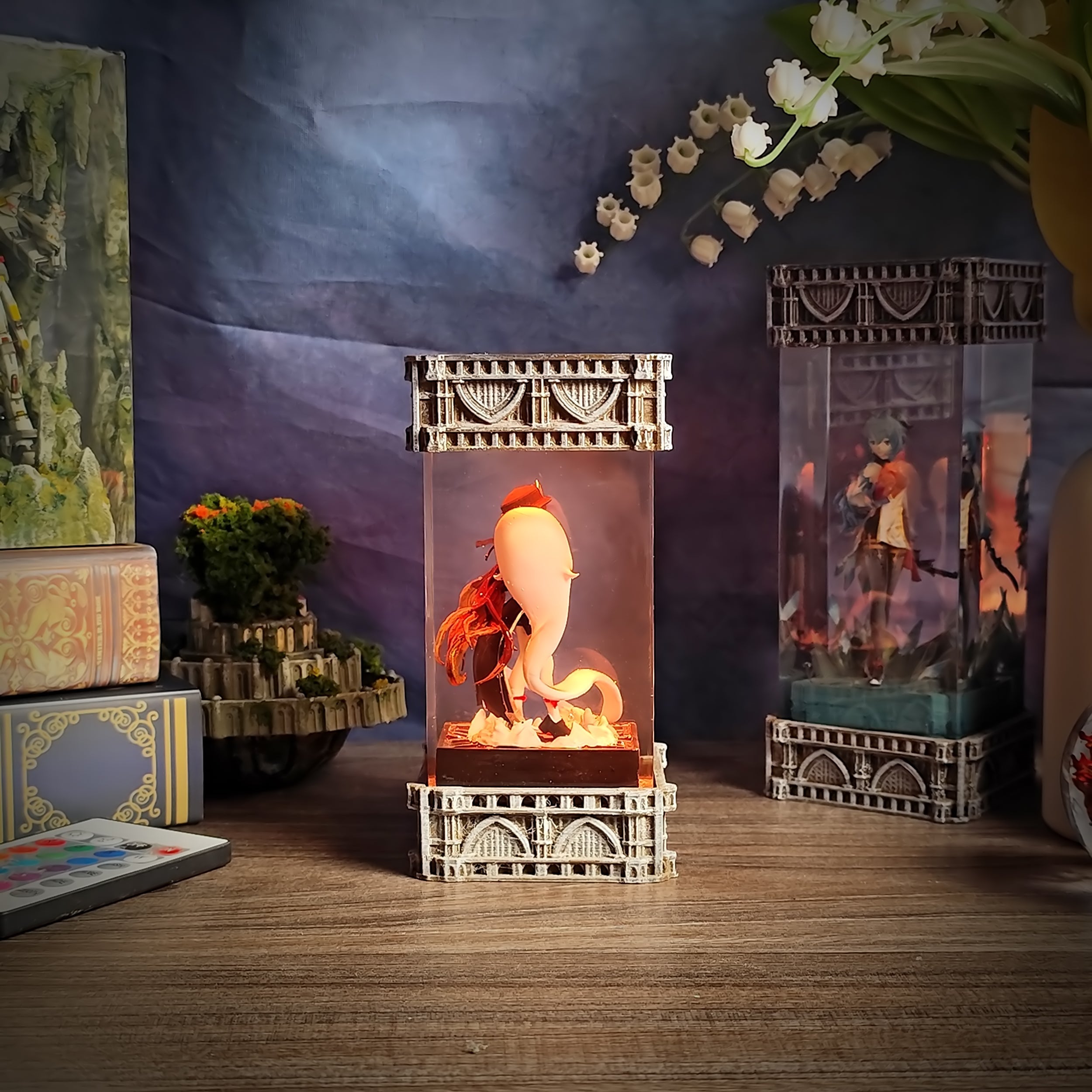 Hu Tao Resin Lamp - handmade resin lamp