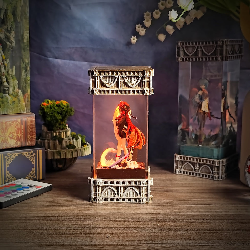 Hu Tao Resin Lamp - handmade resin lamp