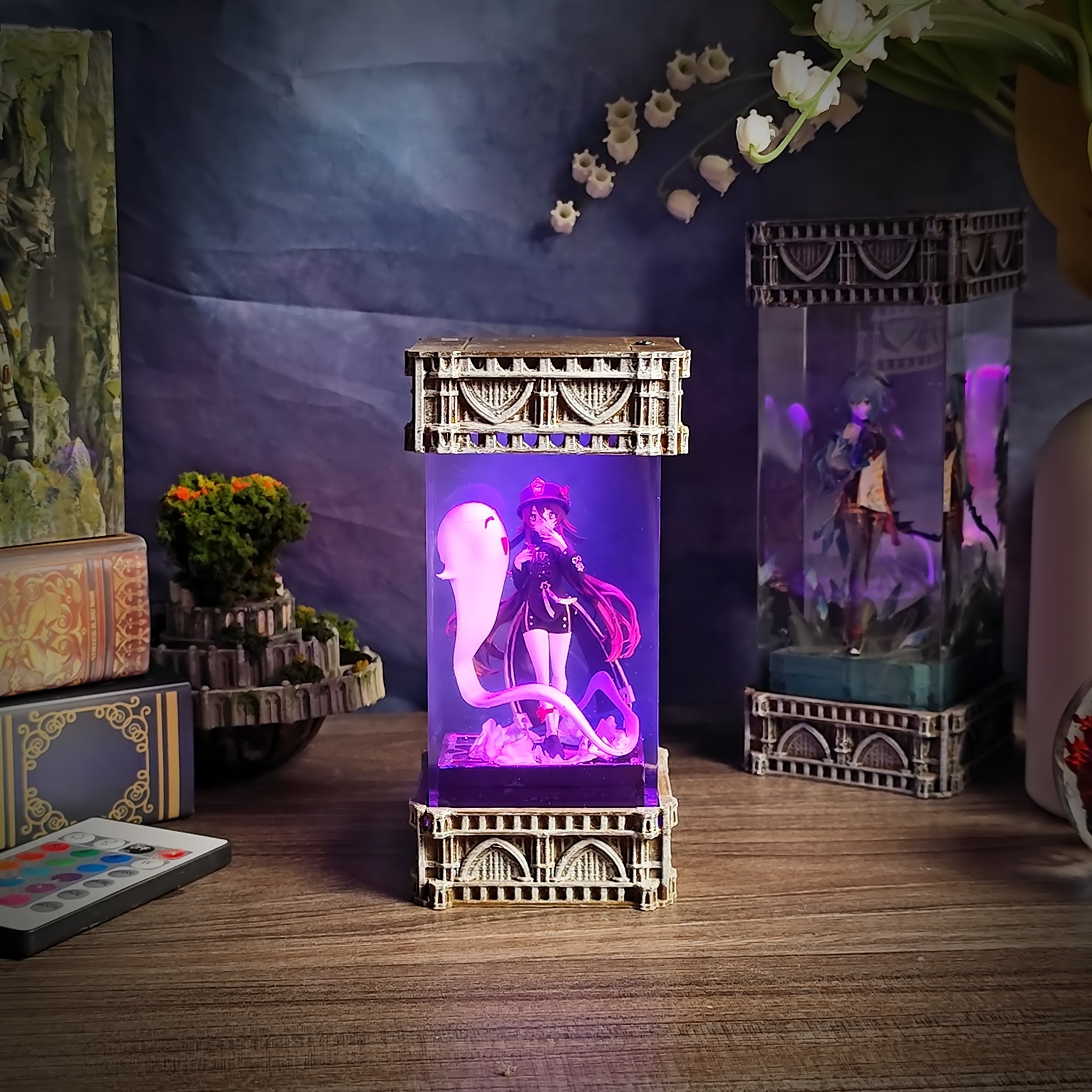 Hu Tao Resin Lamp - handmade resin lamp