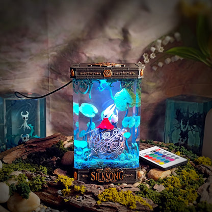 Knight & Hornet Silksong Resin Lamp - handmade resin lamp