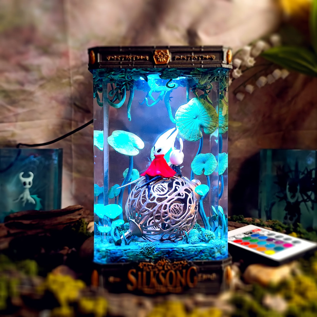 Knight & Hornet Silksong Resin Lamp - handmade resin lamp
