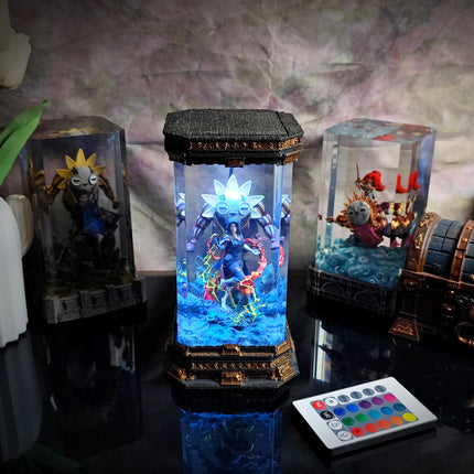 Lune 02 Resin Lamp Expedition 33 - handmade resin lamp
