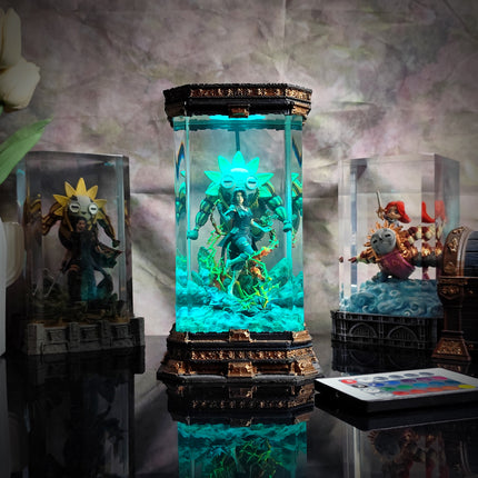 Lune 02 Resin Lamp Expedition 33 - handmade resin lamp