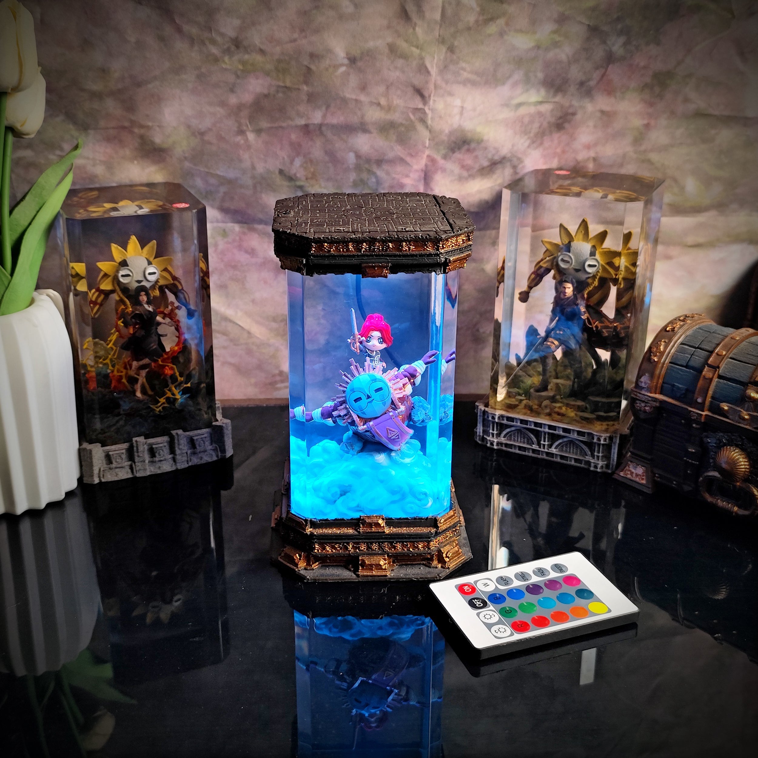 Chibi Resin Diorama Lamp Expedition 33 - handmade resin lamp