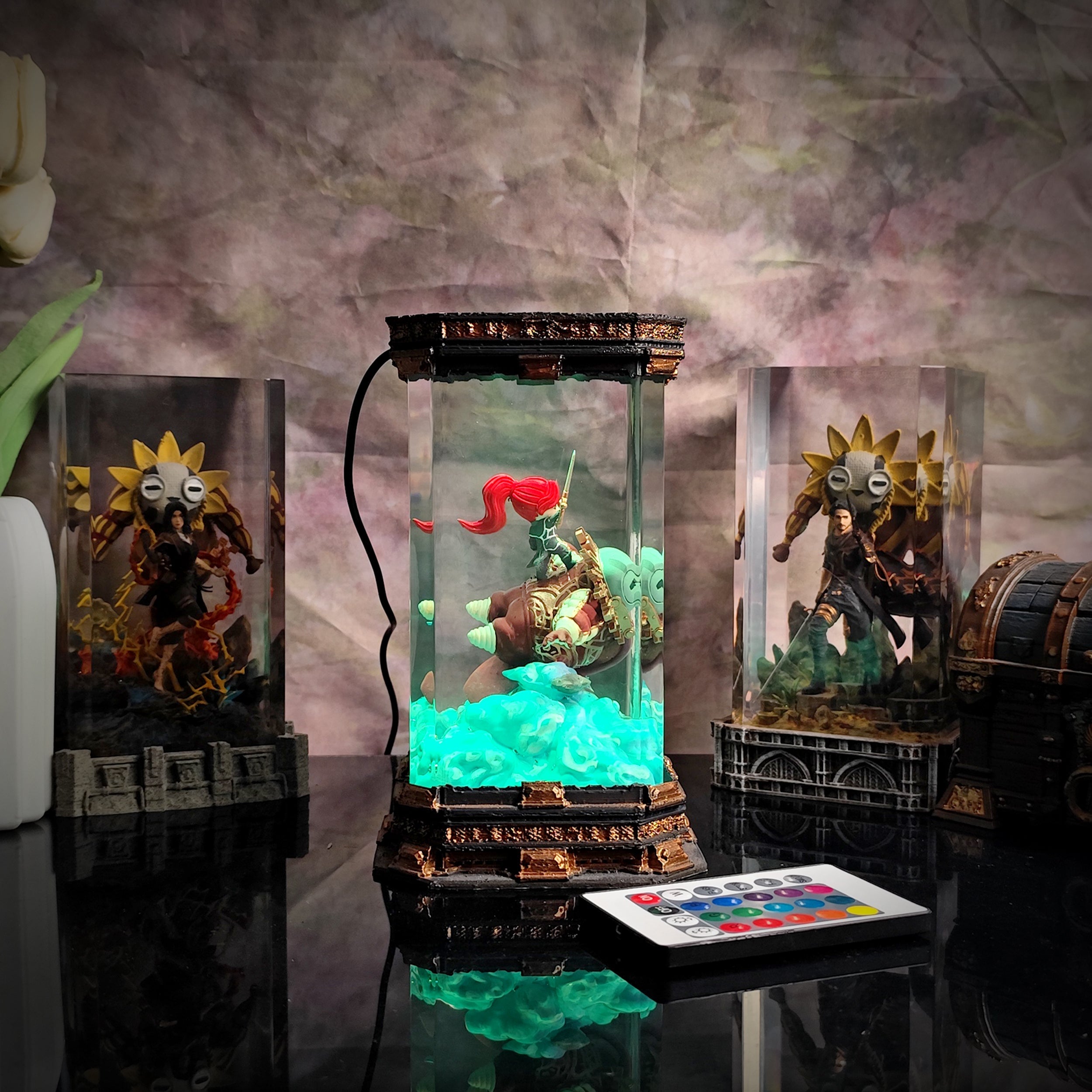 Chibi Resin Diorama Lamp Expedition 33 - handmade resin lamp