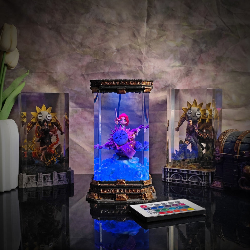 Chibi Resin Diorama Lamp Expedition 33 - handmade resin lamp