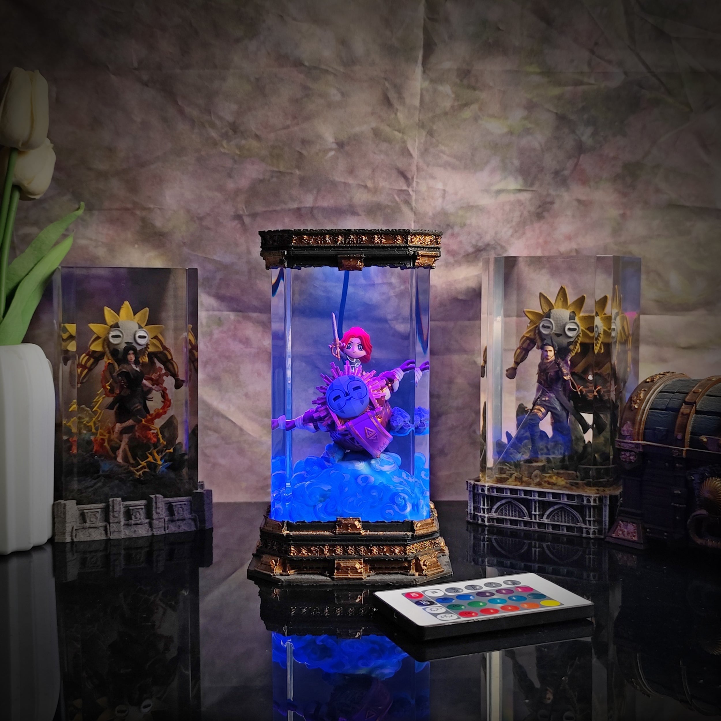 Chibi Resin Diorama Lamp Expedition 33 - handmade resin lamp