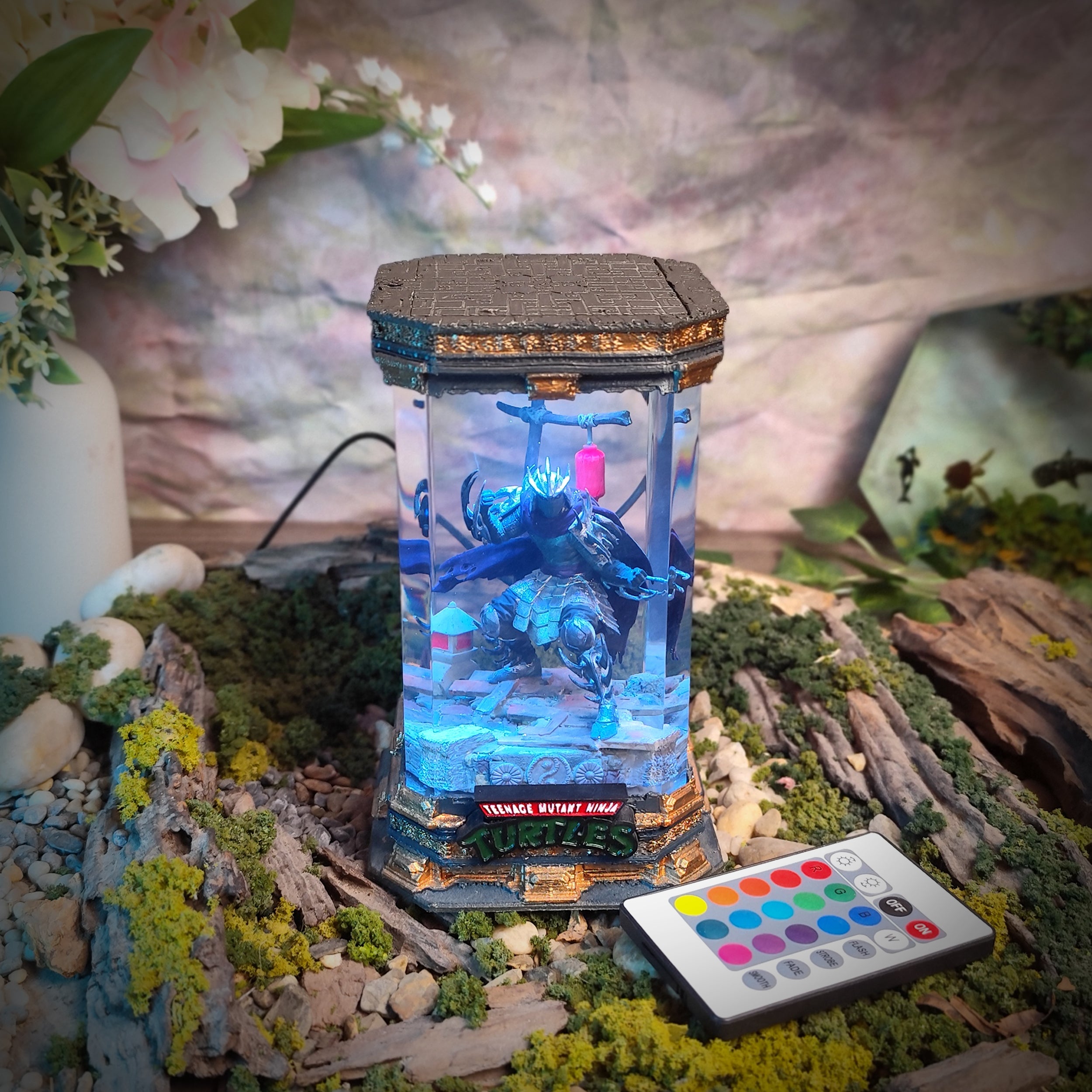 Shredder Dark Armor Ninja Lamp - handmade resin lamp
