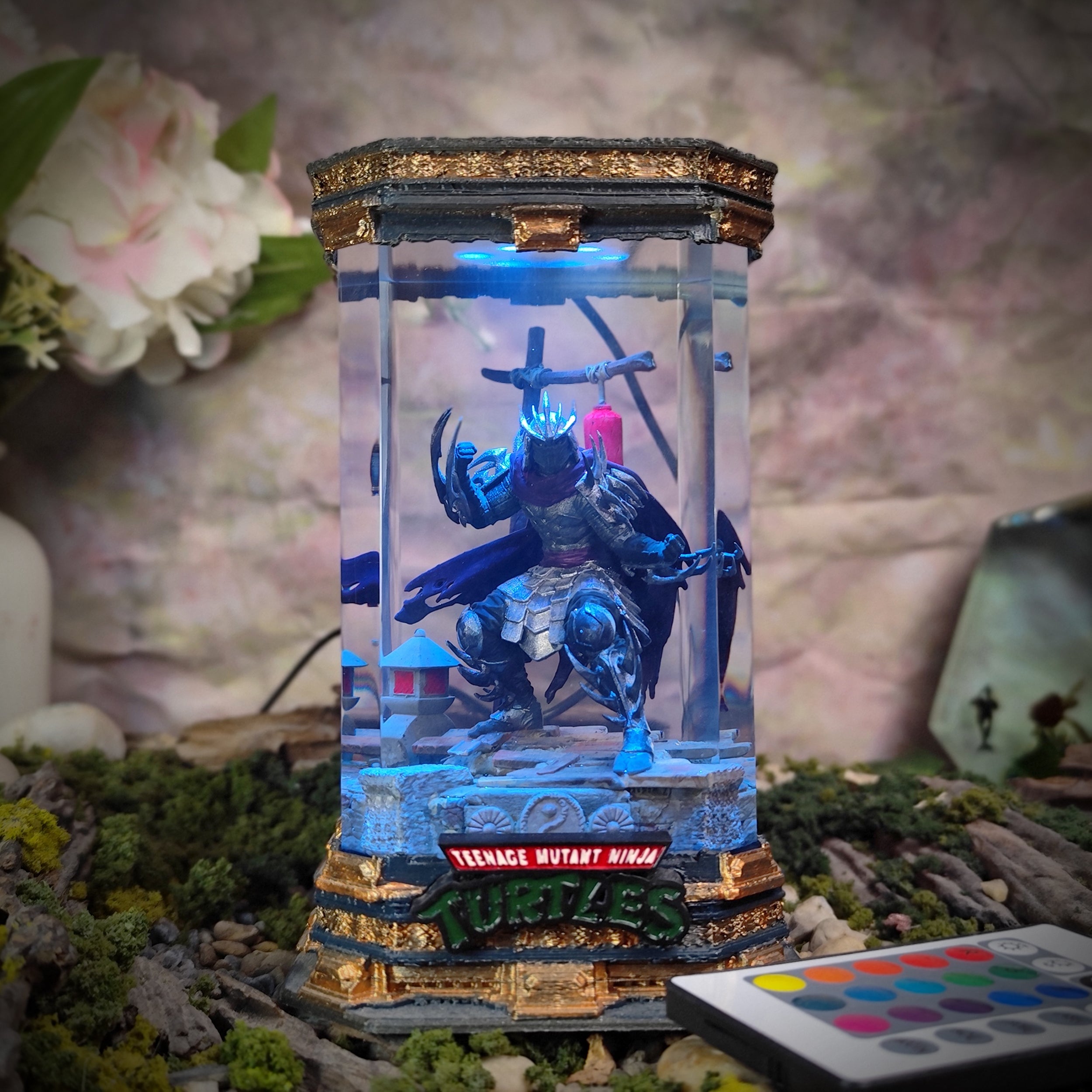 Shredder Dark Armor Ninja Lamp - handmade resin lamp