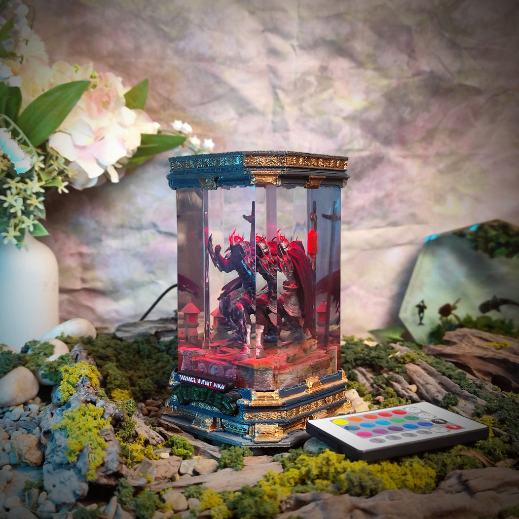 Shredder Dark Armor Ninja Lamp - handmade resin lamp