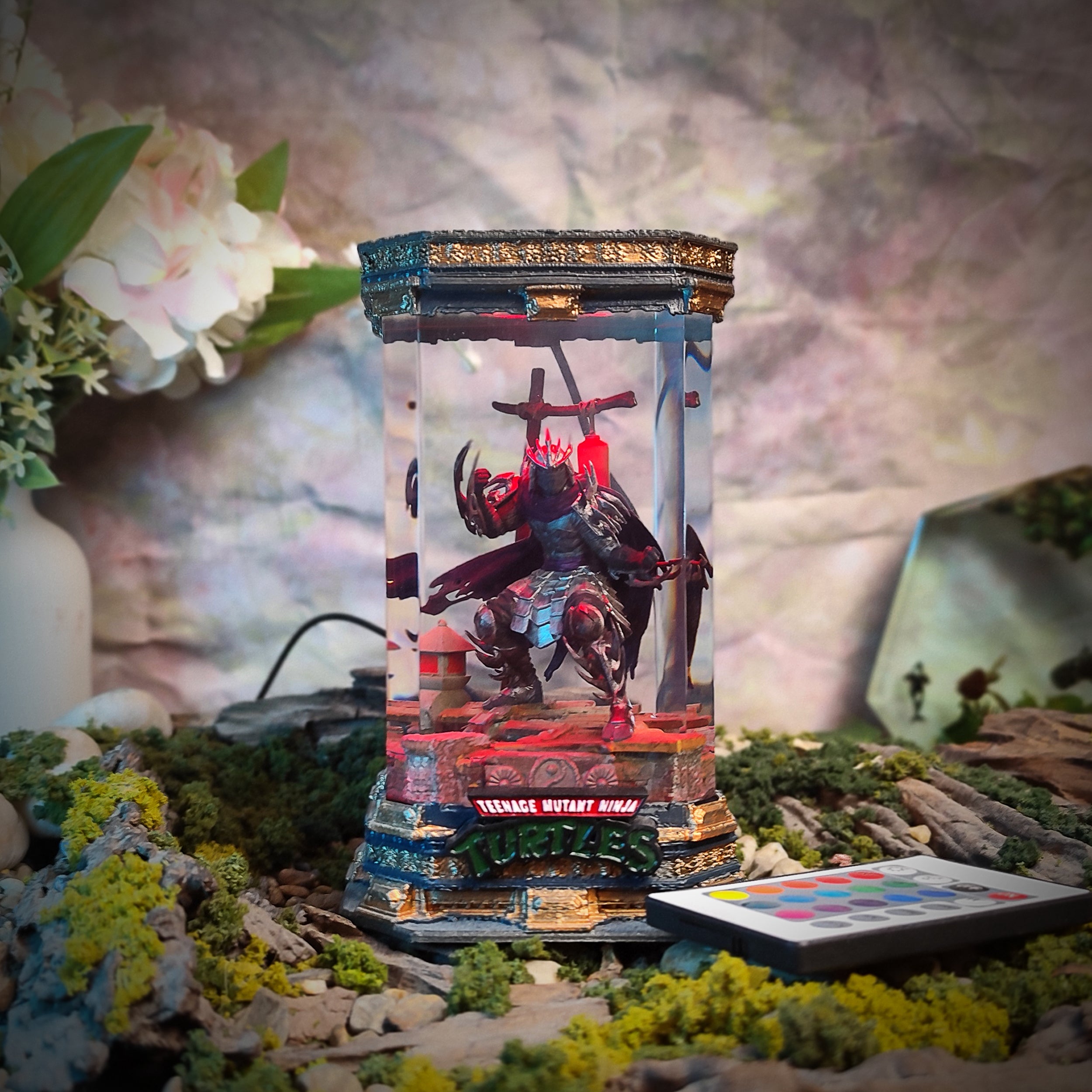 Shredder Dark Armor Ninja Lamp - handmade resin lamp