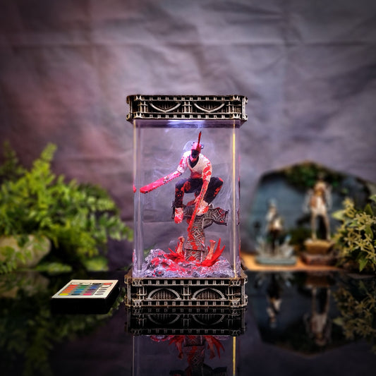 Denji Requiem - Chainsaw Man Resin Lamp - handmade resin lamp