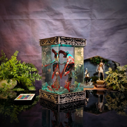 Denji Requiem - Chainsaw Man Resin Lamp - handmade resin lamp