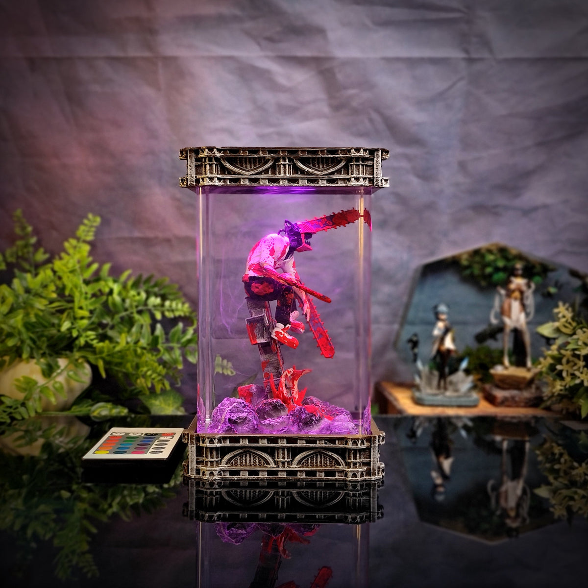 Denji Requiem - Chainsaw Man Resin Lamp - handmade resin lamp