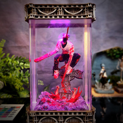 Denji Requiem - Chainsaw Man Resin Lamp - handmade resin lamp
