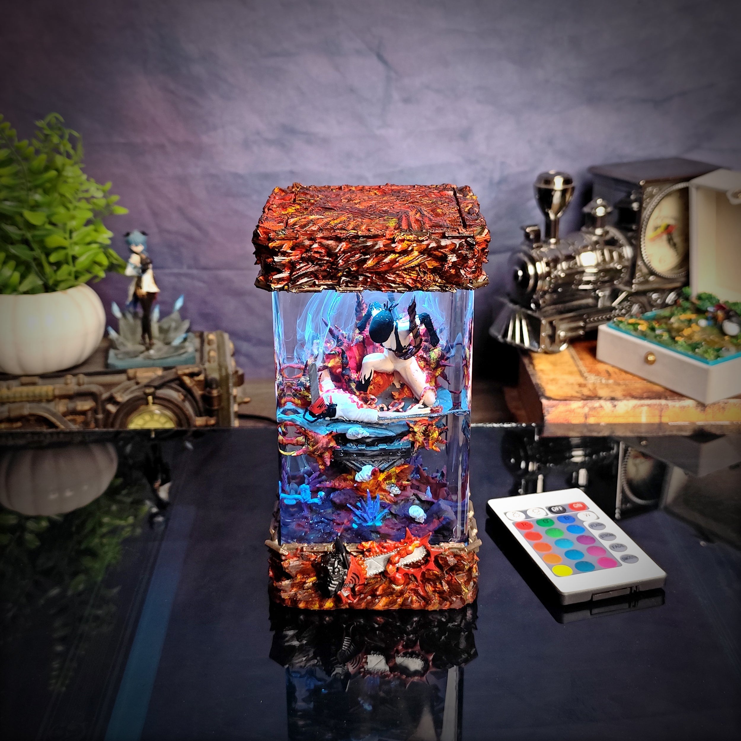 Reze & Denji II - Chainsaw Man Resin Lamp