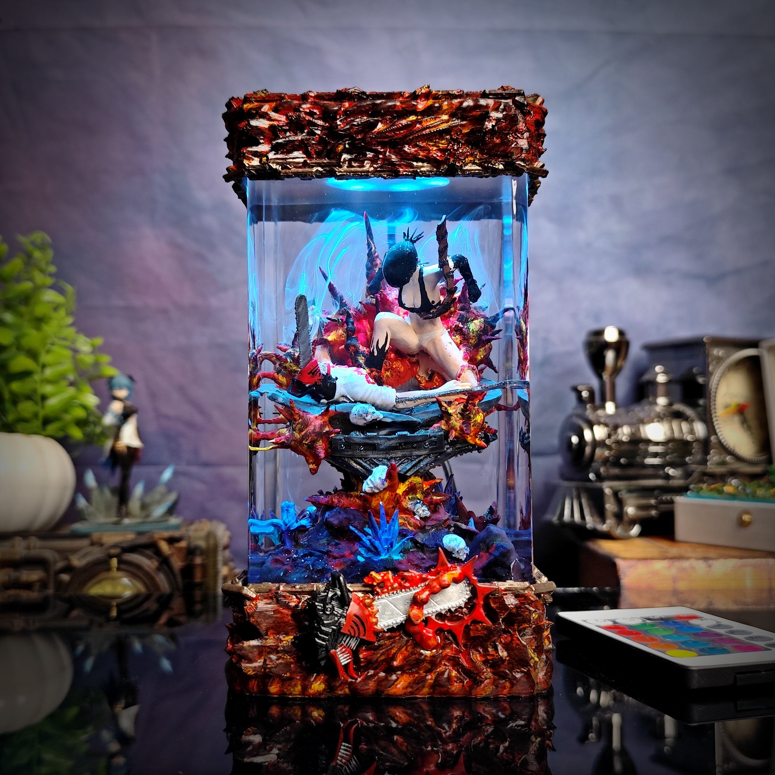 Reze & Denji II - Chainsaw Man Resin Lamp