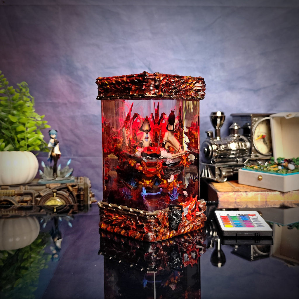 Reze & Denji II - Chainsaw Man Resin Lamp