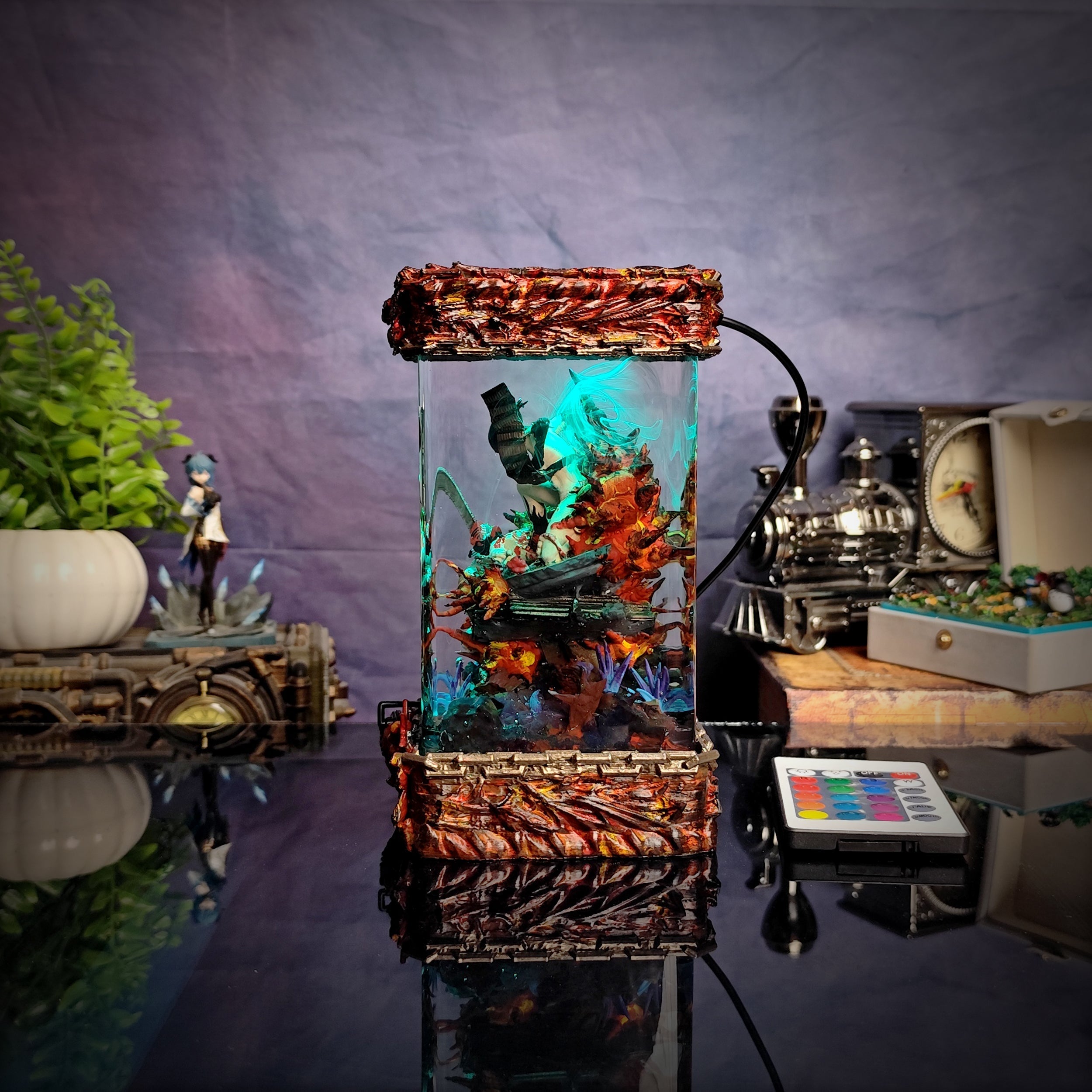 Reze & Denji II - Chainsaw Man Resin Lamp