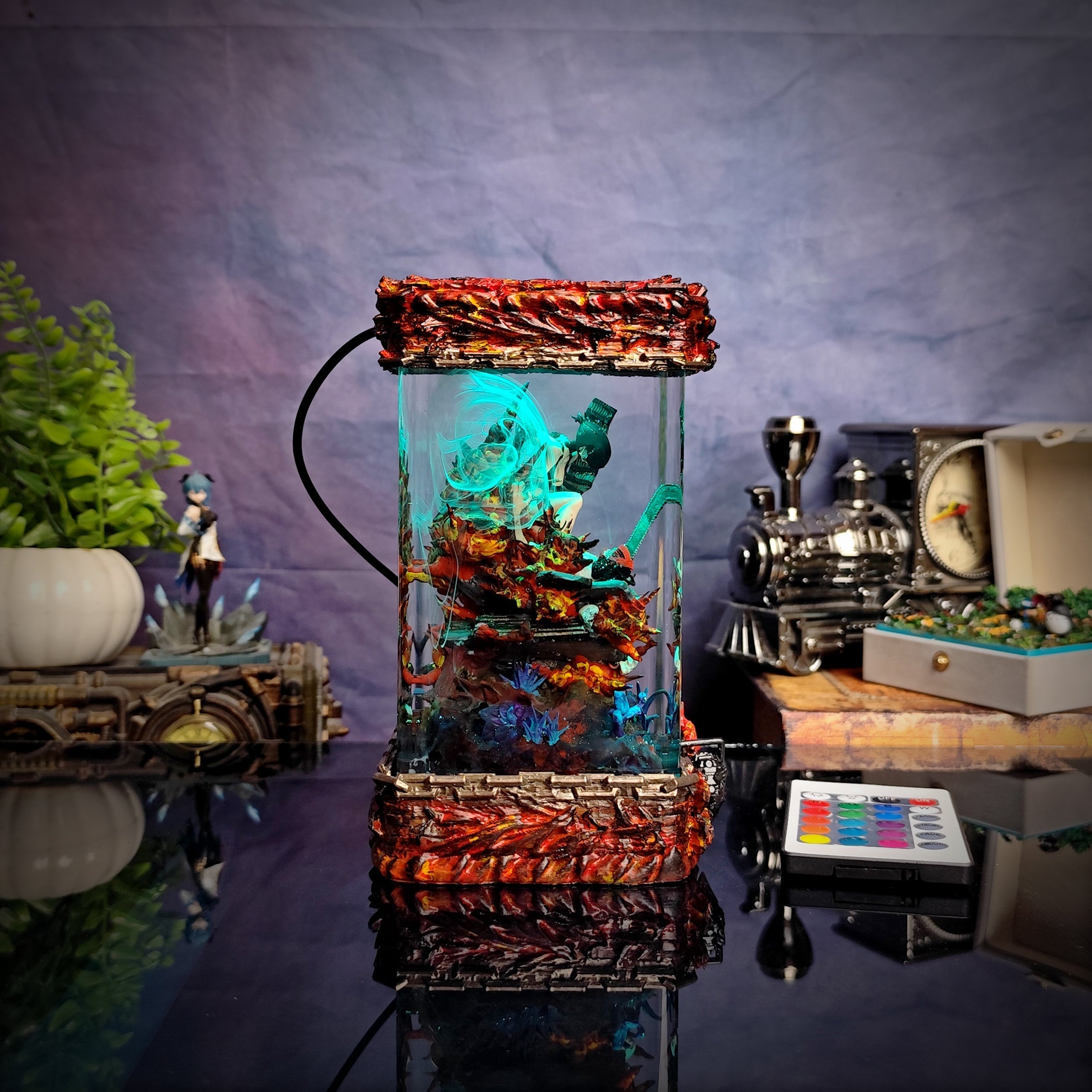 Reze & Denji II - Chainsaw Man Resin Lamp