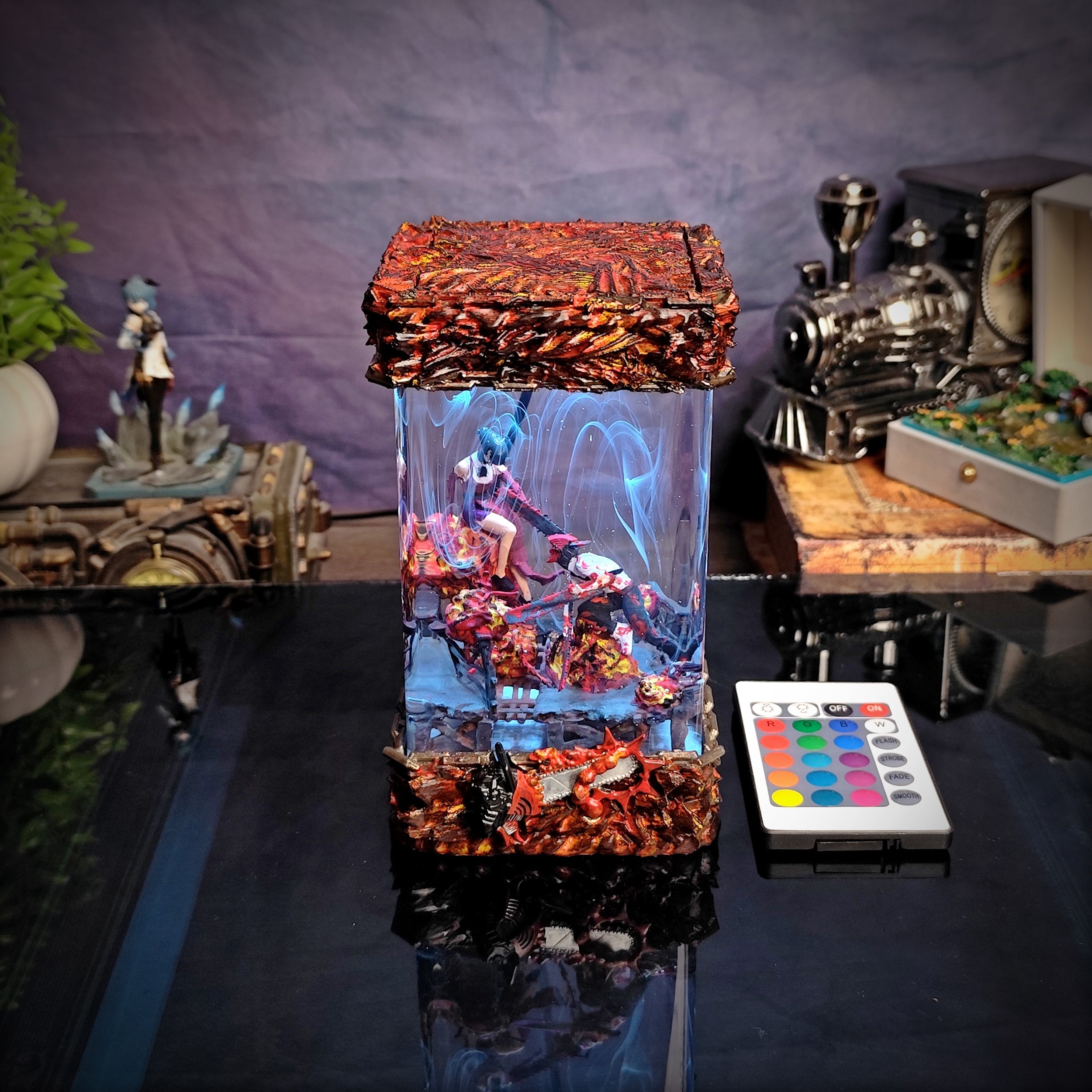 Reze & Denji I- Chainsaw Man Resin Lamp