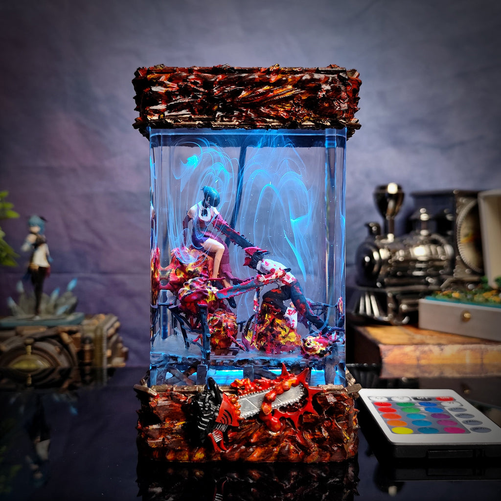 Reze & Denji I- Chainsaw Man Resin Lamp