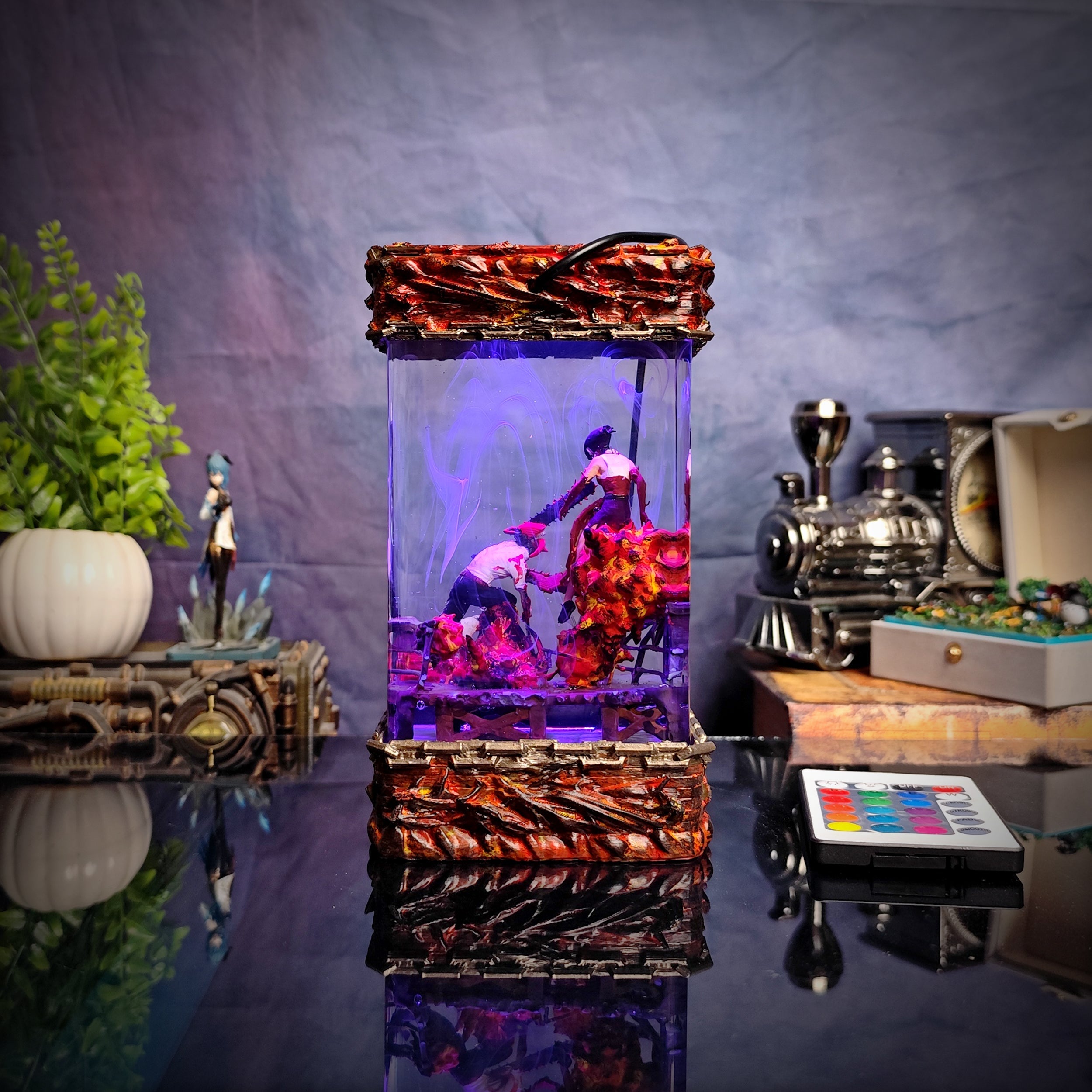 Reze & Denji I- Chainsaw Man Resin Lamp