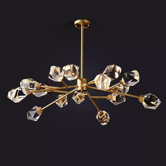 Irene Faceted Oval Chandelier For Living Room