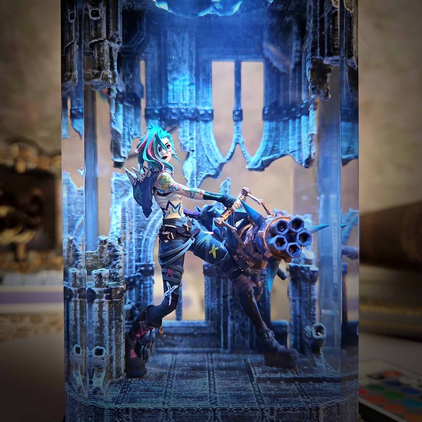 Jinx v2 LOL Resin Lamp - handmade resin lamp