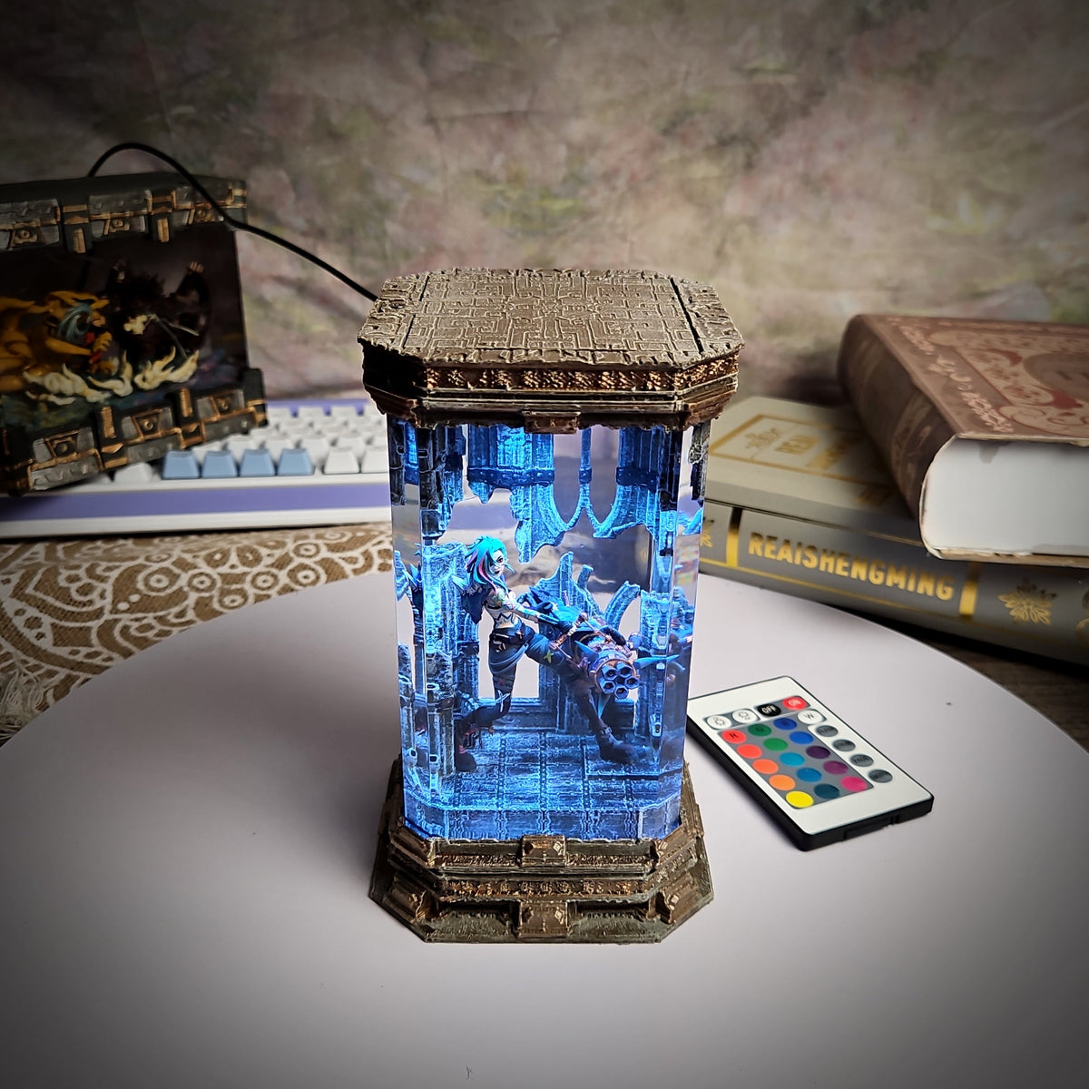 Jinx v2 LOL Resin Lamp - handmade resin lamp