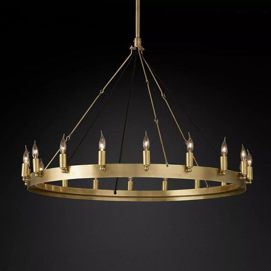 Lalania Vintage Candelabra Round Chandelier 42"（Customized)